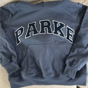 NEW PARKE Chenille Varsity hoodie, size S/M